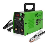 SPRIGHOLLY Mini Soldador Inversor 2 en 1, Arc Lift TIG con 145 amperios, tecnología IGBT, pantalla digital LED, arranque caliente antiadherente, maquina de soldar electrodo ARC-145