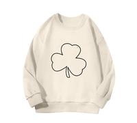 Spring and Autumn New Fashionable Cute Print Comfortable Version of The Girls Printed Sweatshirt Baby Pullover Mädchen Rot, beige, 12-13 años