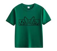 Spring and Autumn New Fashionable Cute Print Comfortable Version of The Girls Printed T Shirt Shirt Mädchen 74, verde menta, 10-11Years