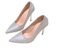 Spring and Autumn Sequin High Heels Women Pointed Toe Shallow Mouth Stiletto Sexy Sparkling Single Shoes(41)