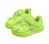 Spring and Summer Children and Infants Toddler Shoes Boys and Girls Floor Sports Flat Soles Light and Comfortable Solid Color Hook Loop Zapatillas de deporte para niños, talla 31, verde, 27 EU