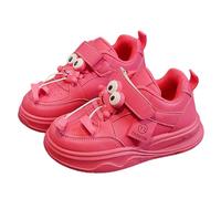 Spring and Summer Children and Infants Toddler Shoes Boys and Girls Floor Sports Flat Soles Light and Comfortable Solid Color Hook Loop Zapatillas de deporte para niños, talla 31, Rosa intenso., 26 EU