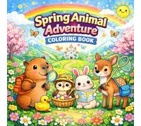 Spring Animal Adventure Coloring Book: Fun Garden Trails, Meadows & Cute Animal Adventures for Kids Ages 4-8