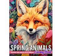 Spring Animals Coloring Book: Lovely Nature Creatures Coloring Pages with Enchanting Garden Designs for Kids And Adults Fun And Relaxation