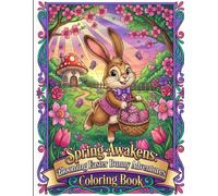 Spring Awakens: Blooming Easter Bunny Adventures Coloring Book: 50 Cute Spring Scenes with Easter Bunnies, Flowers, Eggs & Fun Adventures for Kids Ages 4-8