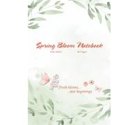 Spring Bloom Notebook: Wide-Ruled | 110 Sheets | 6.125" x 9.25" | Watercolor Wildflowers & Butterfly Cover | For Journaling, School Notes, or Creative Writing