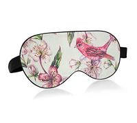 Spring Blooming Flowers Birds Sleep Eye Mask, Sleeping Mask & Blindfold con diadema elástica Soft Comfort Eyeshade Sleep Cover para viajes Yoga Nap
