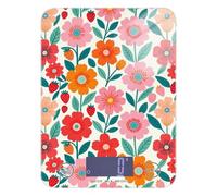 Spring Boho - Báscula de alimentos con pantalla LCD de flores y frutas pequeña de 11 libras/0 18 onzas, 5 kg/5 g (Escenario), báscula pequeña en gramos con 4 unidades para ceto cetogénico para pesar