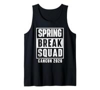 Spring Break Squad Cancún 2026 - Viaje Chicas Vacaciones en la Playa Camiseta sin Mangas