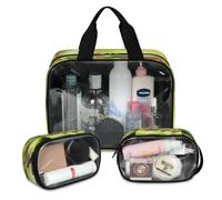Spring Bunny - Bolsa de maquillaje de viaje para mujeres y hombres, bonito conejito translúcido, 3 piezas, bolsa grande para ducha, organizador de artículos de tocador, color, L, Neceser de maquillaje