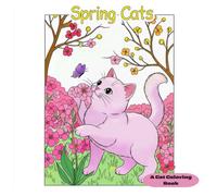 Spring Cats: Coloring Book