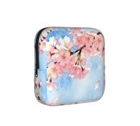 Spring Cherry Bloom - Bolsa de almacenamiento a prueba de períodos, funda de viaje de higiene femenina para toallas sanitarias, bolsa mensural discreta para bolso de oficina