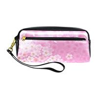 Spring Cherry Florals - Estuche romántico para lápices de niña, piel sintética, con cremallera, para niños y niñas, suministros escolares y de oficina