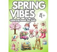 Spring Coloring Book for Kids 4 +: For Girls and Boys, Cute Bunny, Lamb, Duckling & Easter Egg