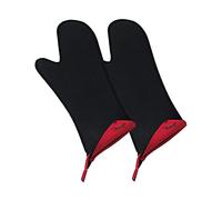 Spring - Conjunto de guantes de cocina (2 unidades), color negro y rojo