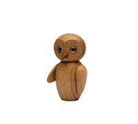 Spring Copenhagen Clever - Encantador Eulenfigur | Holzfigur | 6 x 5 x 10 cm | Heimdekoration | Wohnzimmer | Holz (FSC-Eiche) | Holzfigurinen Kollektion | Diseño Von Chresten Sommer