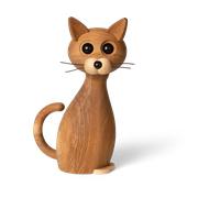 Spring Copenhagen Decoración gato Lucky 42 cm Roble-Arce