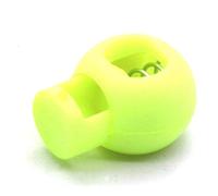 Spring Cord Lock Toggle Stopper Single Hole End Round Fastener Buttons Slider Adjustable Elastic Drawstring Rope Lock for Backpack Shoelace Sportswear Outdoor Gear Plastic 22mm (Fluorescent Green)