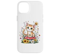 Spring Cottagecore Flowers - Gatito Kawaii Tabby naranja para mujer Carcasa para iPhone 14 Plus