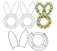 Spring Craft Wreath Frame - Decorative Wire Form, Easter Holiday Accent with Strong Round Base, Ideal for Home School Garden Front Door Farmhouse Patio Balcony Indoors Outdoors DIY