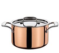 Spring CULINOX - Olla para carne con tapa, diámetro de 16 cm, altura: 10 cm, 2 litros, capa exterior de cobre de 0,5 mm, olla de acero inoxidable, apta para inducción, para todo tipo de fuegos, olla