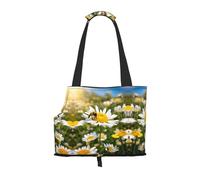 Spring Daisy Flowers Print Puppy Carrier Dog Walking Bags Pets Dogs Carrier Bag for Small Dogs and Cat and Rabbit