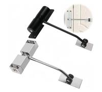 Spring Door Closer - Dispositivo de cierre automático automático para muebles y puertas interiores, convertidor de tensión ajustable para puertas con bisagras (negro cuadrado)
