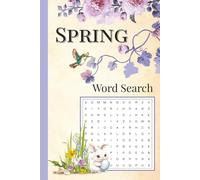 Spring & Easter Themed Word Search Puzzle Book for Adults, Seniors and Teens | 6 x 9, 50 Puzzles | Relaxing, Stress Relief Puzzle Book