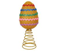 Spring Easter Tree Ornament, Glitter Easter Egg Tree Topper, Foam Multi-Purpose Decoration Supplies For Birthday Parties, Family Gatherings, Christmas, Festive Home Decor, 22x9cm
