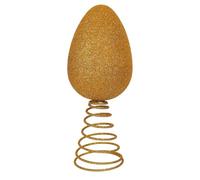 Spring Easter Tree Ornament - Glitter Egg Topper, Holiday Home Decoration | Coil Spring Cuttings For Christmas Birthday Party Gathering Family Celebration Seasonal Festive Display Indoor Outdoor