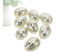 Spring Egg Decoration - 8-Piece Handcrafted Pattern Set, Decorative Basket Ornaments, Realistic Foam Keepsakes, Photography Prop Accessories, Classroom Party Favor, Small Vibrant Eggs