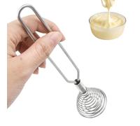 Spring Egg Whisk, Coil Hand Mixer, Stainless Stir Tool, Frothing Mixing Gadget for Home Cooking Baking Restaurant Milk Cream Beating Stirring Kitchen Preparation Use