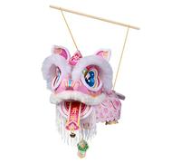 Spring Festival Decor - Lunar Celebration Ornament for Living Room | Traditional Silk Fabric with Intricate Gold Embroidery & Hanging Tassel Accents for Bedroom, Study, Studio and Art Gallery