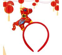 Spring Festival Headband - 2026 Year Of The Horse Plush Headwear, Chinese New Yar Accessory, Cute Animal Hair Hoop For Family Photos, Lunar New Year Cosplay | For Kids & Adults
