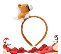 Spring Festival Headband - Cute Plush Horse, Soft Animal Doll Headband | Chinese New Year Party Accessory, Family Photo Festival Activity Cosplay Costume for Themed Parties Short Video Recording