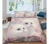 Spring Floral Art Funda de Edredón Microfibra Suave 3 Piezas Estampado 3D Spring Floral Arte Funda Edredon con Funda de Almohada a Juego Transpirable Antialérgica for niños Super King（260x220cm）