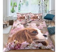 Spring Floral Art Funda Edredon 3 Piezas Compuesto Impresión 3D Cierre de Spring Floral Arte Funda de Edredón Funda de Almohada a Juego Lavables Transpirable for Adolescentes King（220x240cm）