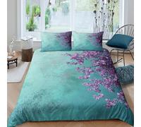 Spring Floral Funda Edredon Juego de Ropa de Cama de 3 Piezas Impresión 3D Cierre de Spring Floral Arte Estilo Funda de Edredón Funda de Almohada a Juego Suave for Ancianos Super King（260x220cm）