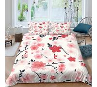 spring_floral_pattern Funda de Edredón Microfibra Suave 3 Piezas Estampado 3D spring_floral_pattern Funda Edredon con Fundas de Almohada Antibacteriana Lavables for familia Super king（260x220cm）