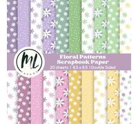 Spring Flower Scrapbook Paper Pad: Easter Floral Scrapbook Paper, Spring Decorative Craft Paper for DIY Card Making, Scrapbooking, Junk Journaling, ... Crafts for Kids, Double-Sided, 8.5 x 8.5 inch