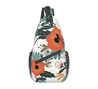 Spring Flower Spring Flower Sling Bag, Mochila de Hombro Paquete de Pecho Causal Crossbody Daypack para Mujeres Hombres Senderismo Viajes