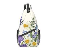 Spring Flowers Garden Wildflower Sling Bag para Mujeres Hombres Crossbody Sling Backpack Ciclismo Senderismo Daypack Hombro Bolsa de Pecho