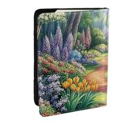 Spring Forest and Garden - Funda para pasaporte con estampado de bosque y jardín, funda organizadora de viaje para pasaporte, para hombres y mujeres, 6.5 pulgadas, Black, Talla única