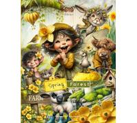 Spring Forest Ephemera for Junk Journals vol 2: A Grand Collection of over 400 Vintage Images of Fairies, Boys and Girls, Woodland and Farm Animals, ... Butterflies and Flowers to Cut and Collage