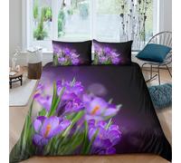 Spring Garden Floral Funda Edredon Microfibra 3 Piezas Compuesto Impresión 3D Cierre de Spring Jardín Floral Funda de Edredón Funda de Almohada a Juego Lavables for Ancianos Super king（260x220cm）