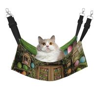 Spring Garden - Hamaca para mascotas con diseño de puerta de madera impresa, hamaca para gatos, conejos, hurones, cachorros, animales pequeños