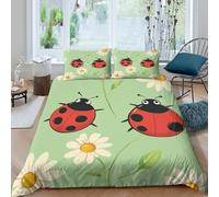 Spring garden illust Funda Edredon Microfibra 3 Piezas Compuesto Impresión 3D Cierre de Spring jardín ilustración Funda de Edredón Funda de Almohada a Juego Lavables for Ancianos King（220x240cm）