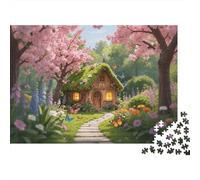 Spring Garden Jigsaw Puzzles 1000 Piezas Material Reciclado Fairy Tale Cottage Puzzle for Boy & Girl Regalo Divertido & Activity para el Hogar Ideal for Child‘s Birthday Gift 70x50cm/1000pcs