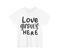 Spring Garden T-Shirt Floral Aesthetic & Nature Inspired tee Love Grows Here White L