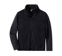Spring&Gege Chaqueta de forro polar con cremallera completa para niños, Negro, 9-10 años